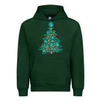 Forest Green christmas tree with gemstones Urban Hoodie - MaliasSmallBusiness