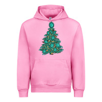 Fuchsia Pink christmas tree with gemstones Urban Hoodie - MaliasSmallBusiness