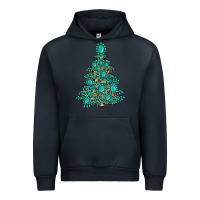 Navy christmas tree with gemstones Urban Hoodie - MaliasSmallBusiness