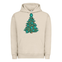 Pigment French Oak christmas tree with gemstones Urban Hoodie - MaliasSmallBusiness