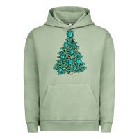 Pigment Oil Green christmas tree with gemstones Urban Hoodie - MaliasSmallBusiness