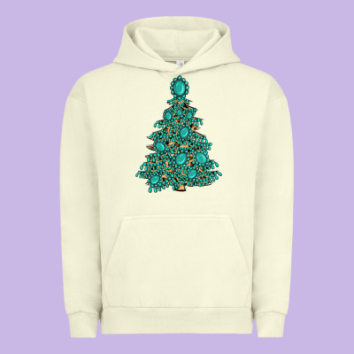 Christmas Tree With Gemstones Urban Hoodie Designed By Maliassmallbusiness