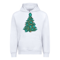 White christmas tree with gemstones Urban Hoodie - MaliasSmallBusiness