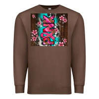 Chestnut western pattern pink with floral cancer ribbon Premium Sweatshirt - AdoDesignShop