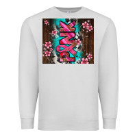 Dove Grey western pattern pink with floral cancer ribbon Premium Sweatshirt - AdoDesignShop