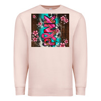 Pale Pink western pattern pink with floral cancer ribbon Premium Sweatshirt - AdoDesignShop
