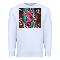 White western pattern pink with floral cancer ribbon Premium Sweatshirt - AdoDesignShop
