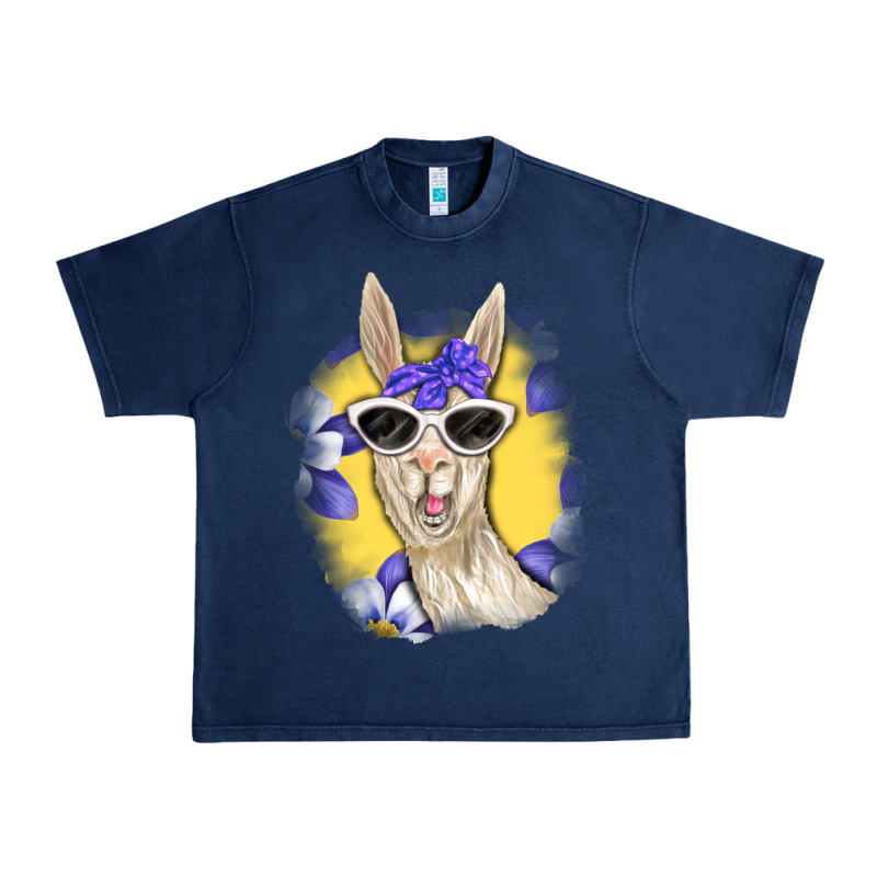 Llama With Sunglasses Urban Heavy Tee by RanaPortraitStore | Teevron