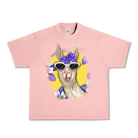 Salmon Llama With Sunglasses Urban Heavy Tee - RanaPortraitStore