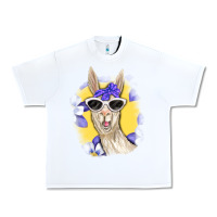 White Llama With Sunglasses Urban Heavy Tee - RanaPortraitStore