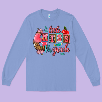 Little Miss 6 Th Grade Long Sleeve Tee Designed By Adodesignshop
