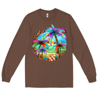 Chestnut summer colorful palms Long Sleeve Tee - texasbilliewilder