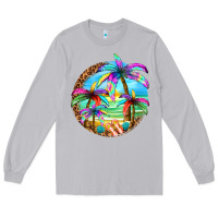 Moon Dust summer colorful palms Long Sleeve Tee - texasbilliewilder