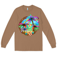 Toasted Coconut summer colorful palms Long Sleeve Tee - texasbilliewilder