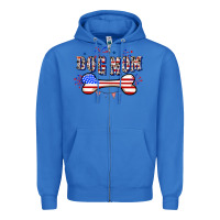 True Royal 4th of July Dog Mom Zipper Hoodie - CowGirlArtShop
