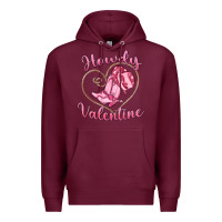 Burgundy howdy valentine Premium Hoodie - MaliasSmallBusiness