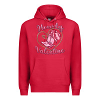 Cardinal howdy valentine Premium Hoodie - MaliasSmallBusiness
