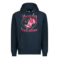 Navy howdy valentine Premium Hoodie - MaliasSmallBusiness