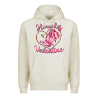 Oatmeal Heather howdy valentine Premium Hoodie - MaliasSmallBusiness