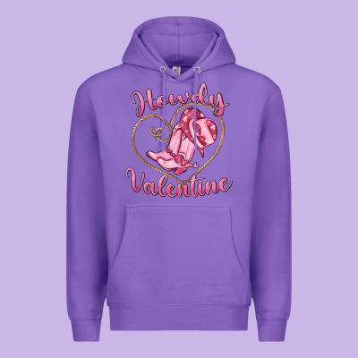 Howdy Valentine Premium Hoodie Designed By Maliassmallbusiness