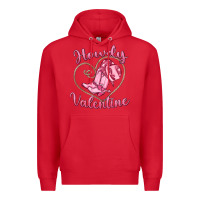 Red howdy valentine Premium Hoodie - MaliasSmallBusiness