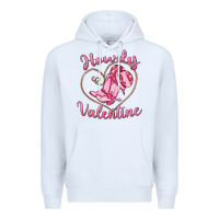 White howdy valentine Premium Hoodie - MaliasSmallBusiness