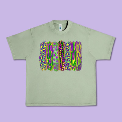 Mardi Gras Leopard Beads Brushstrokes Urban Heavy Tee Designed By Ranaportraitstore