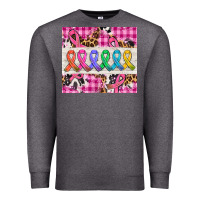 Charcoal Heather western colorfull cancer ribbon Premium Sweatshirt - AdoDesignShop