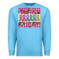 Ocean Blue western colorfull cancer ribbon Premium Sweatshirt - AdoDesignShop