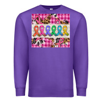 Purple western colorfull cancer ribbon Premium Sweatshirt - AdoDesignShop