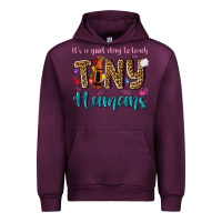 Mauve Wine its a good day to teach tiny humans Urban Hoodie - NancyCooperArtShop