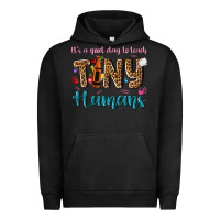 Pigment Black its a good day to teach tiny humans Urban Hoodie - NancyCooperArtShop