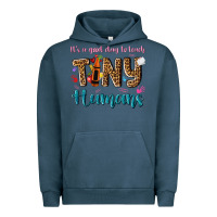Pigment Midnight Navy its a good day to teach tiny humans Urban Hoodie - NancyCooperArtShop