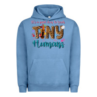 Pigment Pebble Blue its a good day to teach tiny humans Urban Hoodie - NancyCooperArtShop