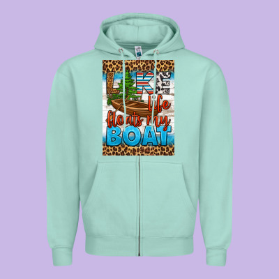 Lake Life Floats My Boat Air Freshener Zipper Hoodie Designed By Hra Design Shop