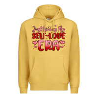 Antique Gold just loving my self love era Premium Hoodie - MaliasSmallBusiness