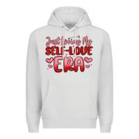 Dove Grey just loving my self love era Premium Hoodie - MaliasSmallBusiness