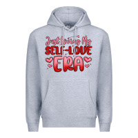 Heather Grey just loving my self love era Premium Hoodie - MaliasSmallBusiness