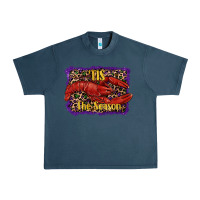 Midnight Navy Mardi Gras Tis The Season Lobster Urban Heavy Tee - RanaPortraitStore