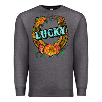 Charcoal Heather horseshoe lucky Premium Sweatshirt - JahusDesignShop