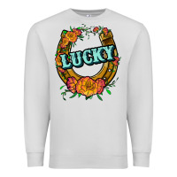 Dove Grey horseshoe lucky Premium Sweatshirt - JahusDesignShop