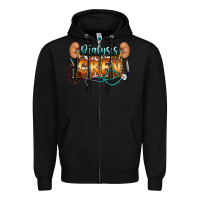 Black dialysis crew Zipper Hoodie - CowhideDigitalArt
