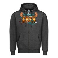 Charcoal Heather dialysis crew Zipper Hoodie - CowhideDigitalArt