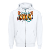 White dialysis crew Zipper Hoodie - CowhideDigitalArt