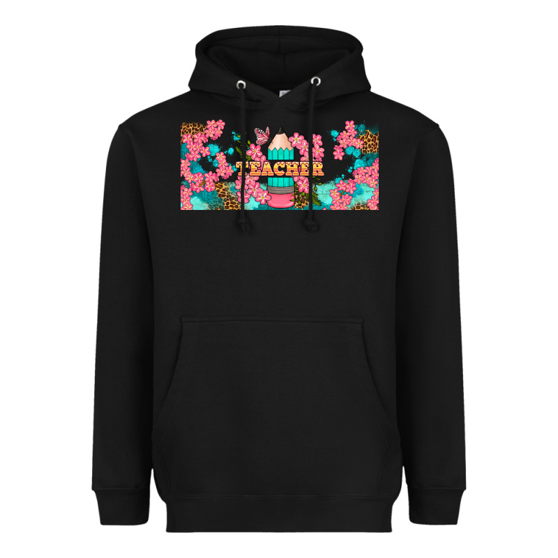 Teacher Floral Pencil Libbey Glass Heavyweight Hoodie by BundleAndBundleShop | Teevron