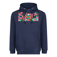 Navy teacher floral pencil libbey glass Heavyweight Hoodie - BundleAndBundleShop