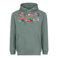 Sage teacher floral pencil libbey glass Heavyweight Hoodie - BundleAndBundleShop
