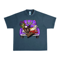 Midnight Navy Mardi Gras Truck With Farm Animals Urban Heavy Tee - RanaPortraitStore