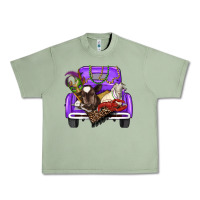 Oil Green Mardi Gras Truck With Farm Animals Urban Heavy Tee - RanaPortraitStore