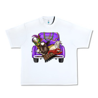 White Mardi Gras Truck With Farm Animals Urban Heavy Tee - RanaPortraitStore